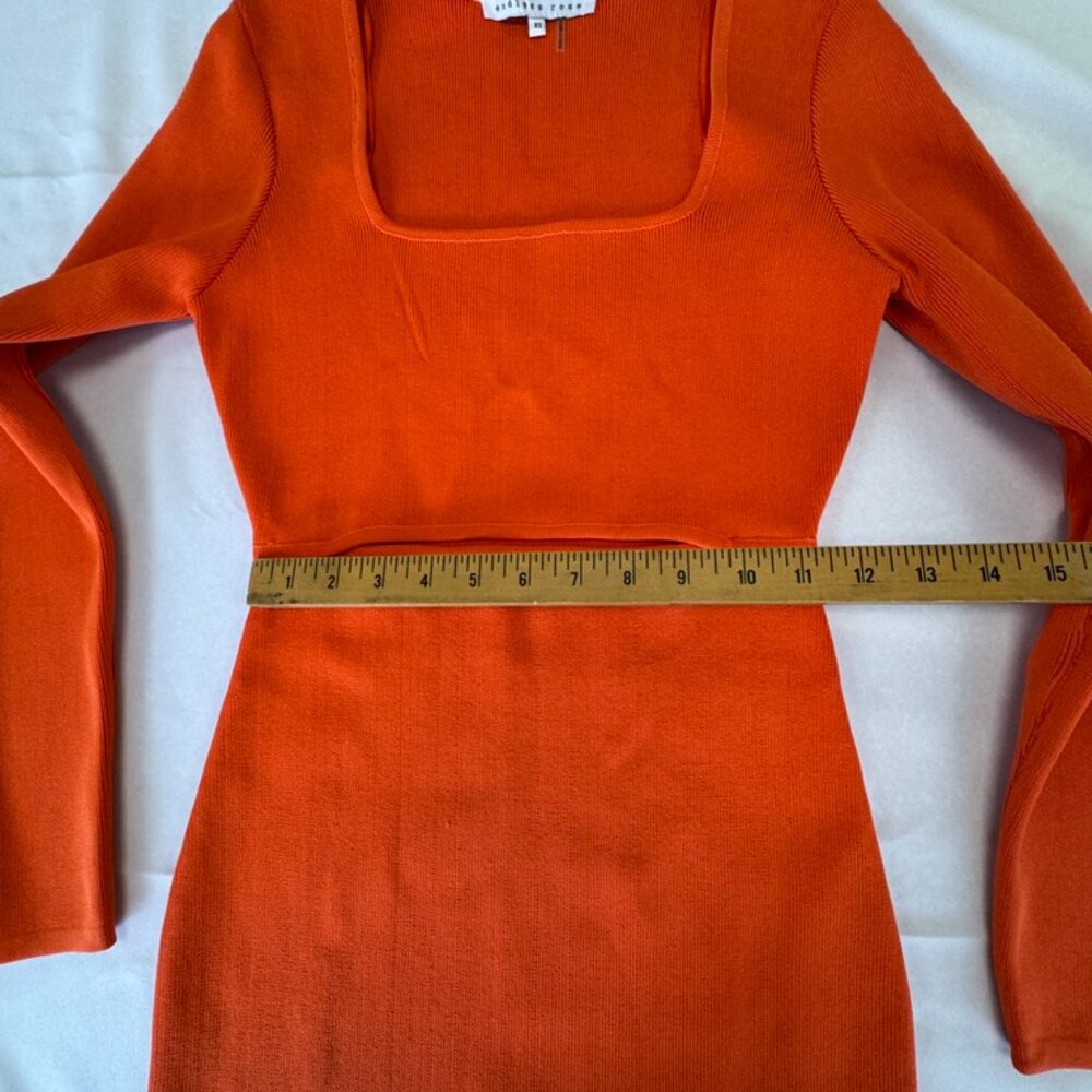 Endless Rose Cutout Knit Bodycon Dress Orange Size XS - Picture 9 of 15